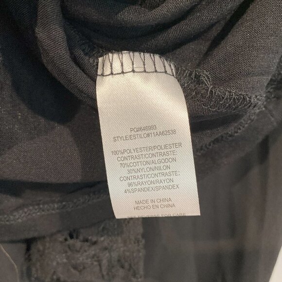 Heartsoul Black Lace Two Layer Blouse - Size Small - Picture 7 of 7